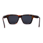 Womens Mod Square Large Cat Eye Beveled Plastic Sunglasses