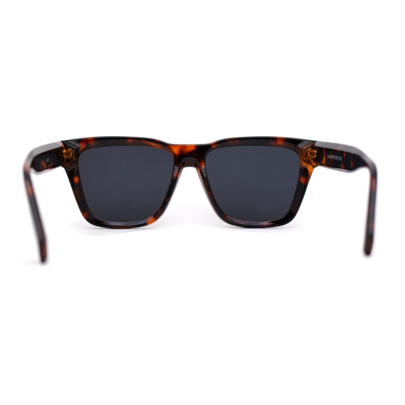 Womens Mod Square Large Cat Eye Beveled Plastic Sunglasses