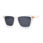 Womens Mod Square Large Cat Eye Beveled Plastic Sunglasses