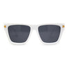 Womens Mod Square Large Cat Eye Beveled Plastic Sunglasses