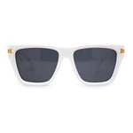Womens Mod Square Large Cat Eye Beveled Plastic Sunglasses