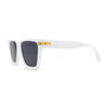 Womens Mod Square Large Cat Eye Beveled Plastic Sunglasses
