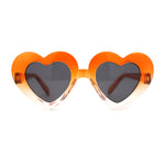 Kid Size Girls Thick Plastic Heart Shape Retro Sunglasses