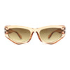 Womens Mod Square Cat Eye Thick Plastic Sunglasses