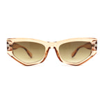 Womens Mod Square Cat Eye Thick Plastic Sunglasses