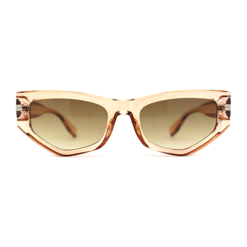Womens Mod Square Cat Eye Thick Plastic Sunglasses