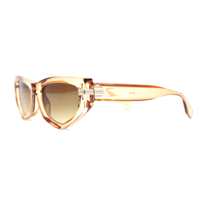 Womens Mod Square Cat Eye Thick Plastic Sunglasses