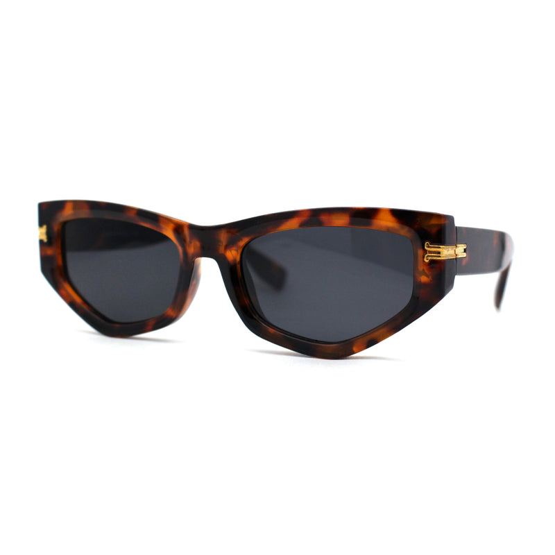Womens Mod Square Cat Eye Thick Plastic Sunglasses