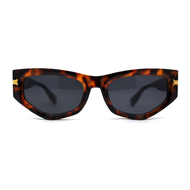 Womens Mod Square Cat Eye Thick Plastic Sunglasses