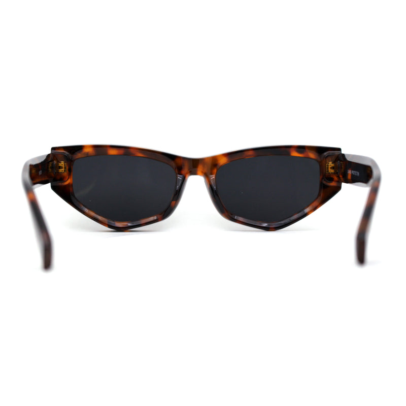 Womens Mod Square Cat Eye Thick Plastic Sunglasses