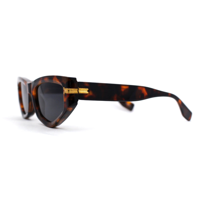 Womens Mod Square Cat Eye Thick Plastic Sunglasses