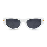 Womens Mod Square Cat Eye Thick Plastic Sunglasses