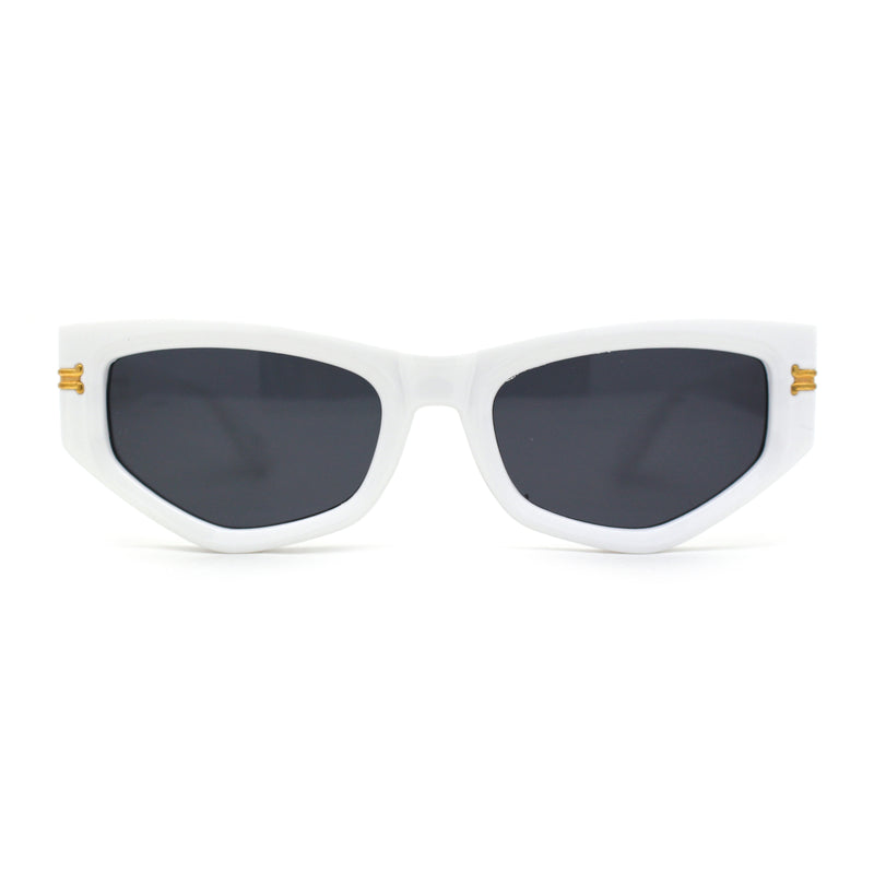 Womens Mod Square Cat Eye Thick Plastic Sunglasses