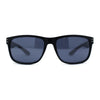 Locs Mens Woodgrain Arm Rectangular Sport Horn Rim Sunglasses