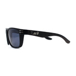Locs Mens Woodgrain Arm Rectangular Sport Horn Rim Sunglasses