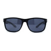 Locs Mens Woodgrain Arm Rectangular Sport Horn Rim Sunglasses