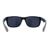 Locs Mens Woodgrain Arm Rectangular Sport Horn Rim Sunglasses