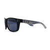 Locs Mens Woodgrain Arm Rectangular Sport Horn Rim Sunglasses
