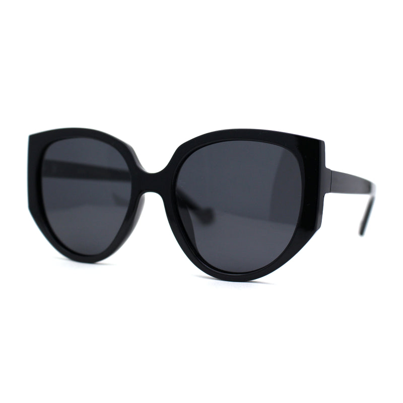 Polarized Womens Mod Oversized Flat Butterfly Fashion Sunglasses