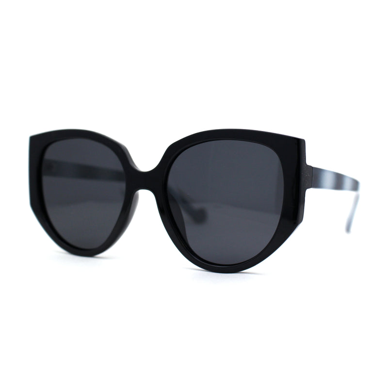 Polarized Womens Mod Oversized Flat Butterfly Fashion Sunglasses