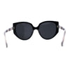 Polarized Womens Mod Oversized Flat Butterfly Fashion Sunglasses