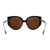 Polarized Womens Mod Oversized Flat Butterfly Fashion Sunglasses