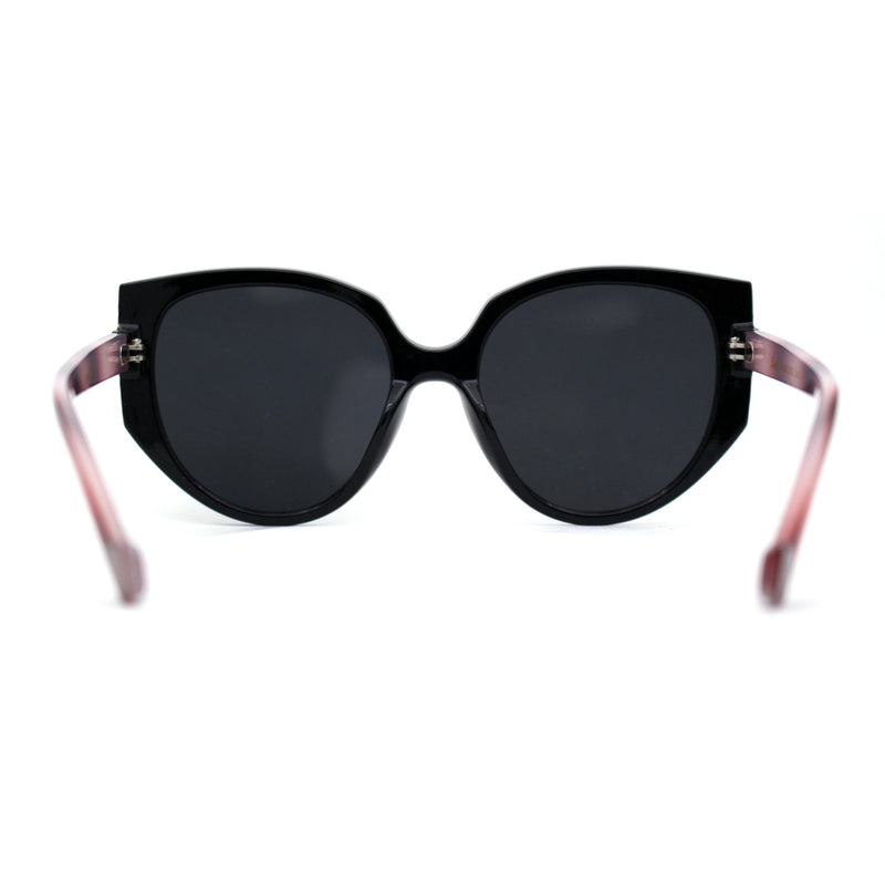 Polarized Womens Mod Oversized Flat Butterfly Fashion Sunglasses