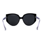 Polarized Womens Mod Oversized Flat Butterfly Fashion Sunglasses