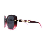 Polarized Womens Chain Arm Butterfly Designer Style Plastic Sunglasses