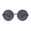 Classic Iconic Hippie Large Circle Lens Round Metal Sunglasses