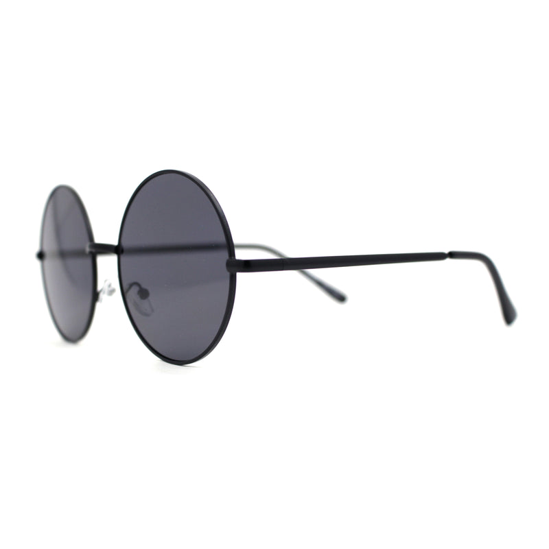 Classic Iconic Hippie Large Circle Lens Round Metal Sunglasses