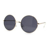 Classic Iconic Hippie Large Circle Lens Round Metal Sunglasses