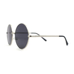 Classic Iconic Hippie Large Circle Lens Round Metal Sunglasses