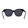 Womens Retro Oversize Inset Lens Horn Rim Plastic Sunglasses