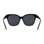 Womens Retro Oversize Inset Lens Horn Rim Plastic Sunglasses