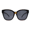 Womens Retro Oversize Inset Lens Horn Rim Plastic Sunglasses