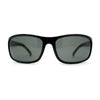 Mens Narrow Rectangle Sport Wrap Around Temper Glass Lens Sunglasses