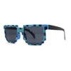 Boys Kid Size 8-bit Pixel Horn Rim Gamer Plastic Sunglasses