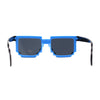 Boys Kid Size 8-bit Pixel Horn Rim Gamer Plastic Sunglasses