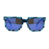 Boys Kid Size 8-bit Pixel Horn Rim Gamer Plastic Sunglasses