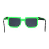 Boys Kid Size 8-bit Pixel Horn Rim Gamer Plastic Sunglasses