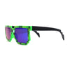 Boys Kid Size 8-bit Pixel Horn Rim Gamer Plastic Sunglasses