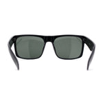 Mens Tempered Glass Lens Flat Top Rectangle Gangster Shade Sunglasses