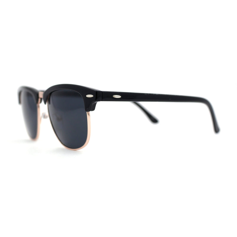 Mens Hipster Classic Half Horn Rim Iconic Sunglasses