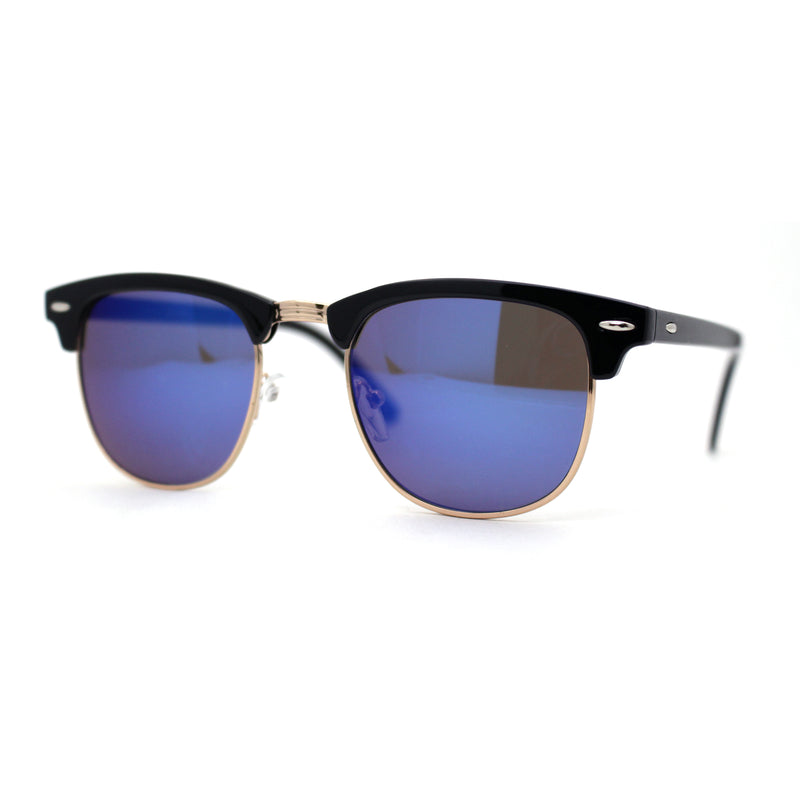 Mens Hipster Classic Half Horn Rim Iconic Sunglasses