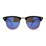 Mens Hipster Classic Half Horn Rim Iconic Sunglasses