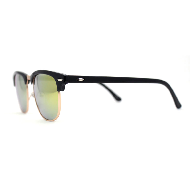 Mens Hipster Classic Half Horn Rim Iconic Sunglasses