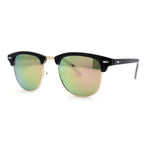 Mens Hipster Classic Half Horn Rim Iconic Sunglasses