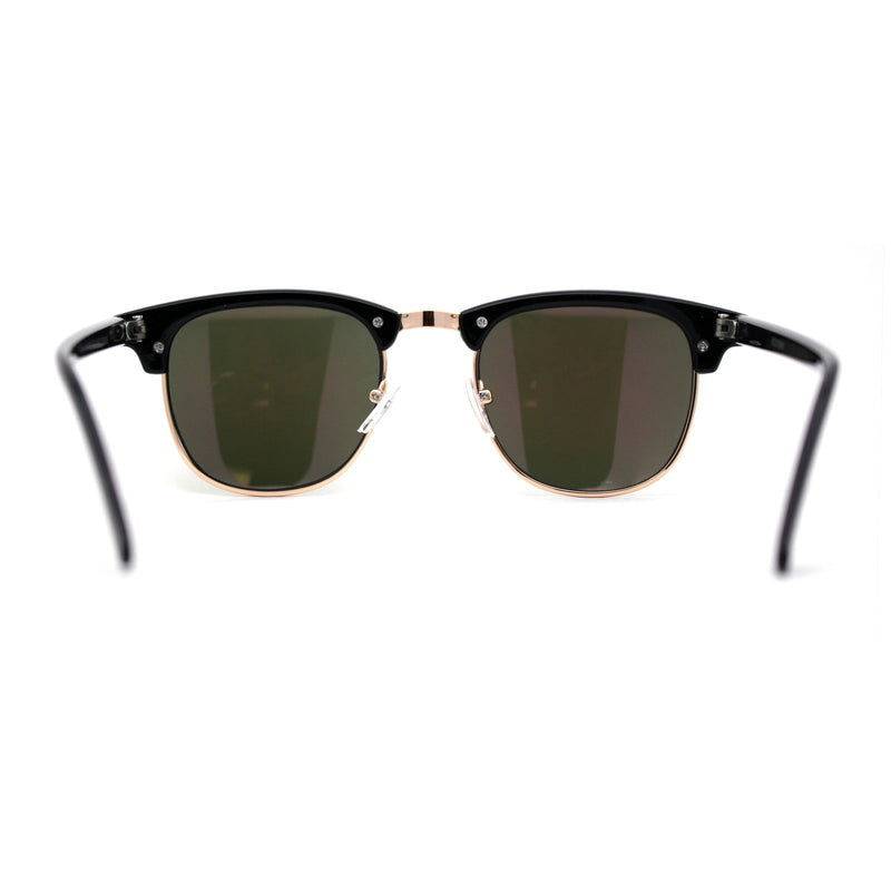 Mens Hipster Classic Half Horn Rim Iconic Sunglasses