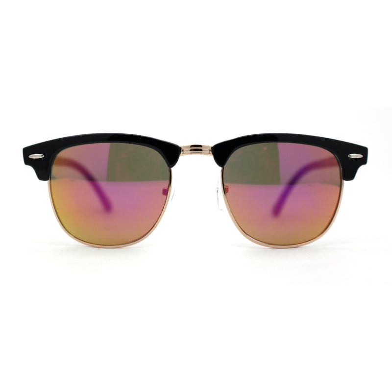 Mens Hipster Classic Half Horn Rim Iconic Sunglasses